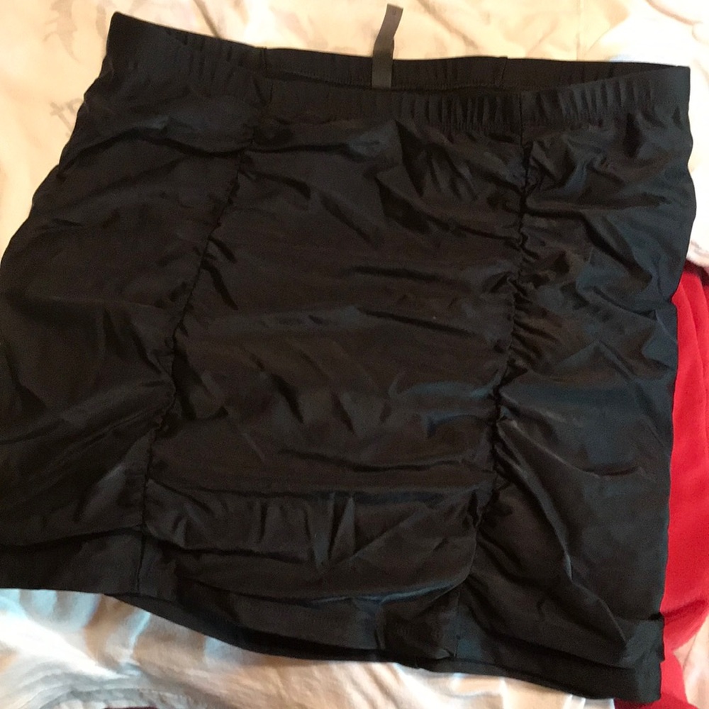 Torrid High Waisted Ruched Pin Up Skirt Swim